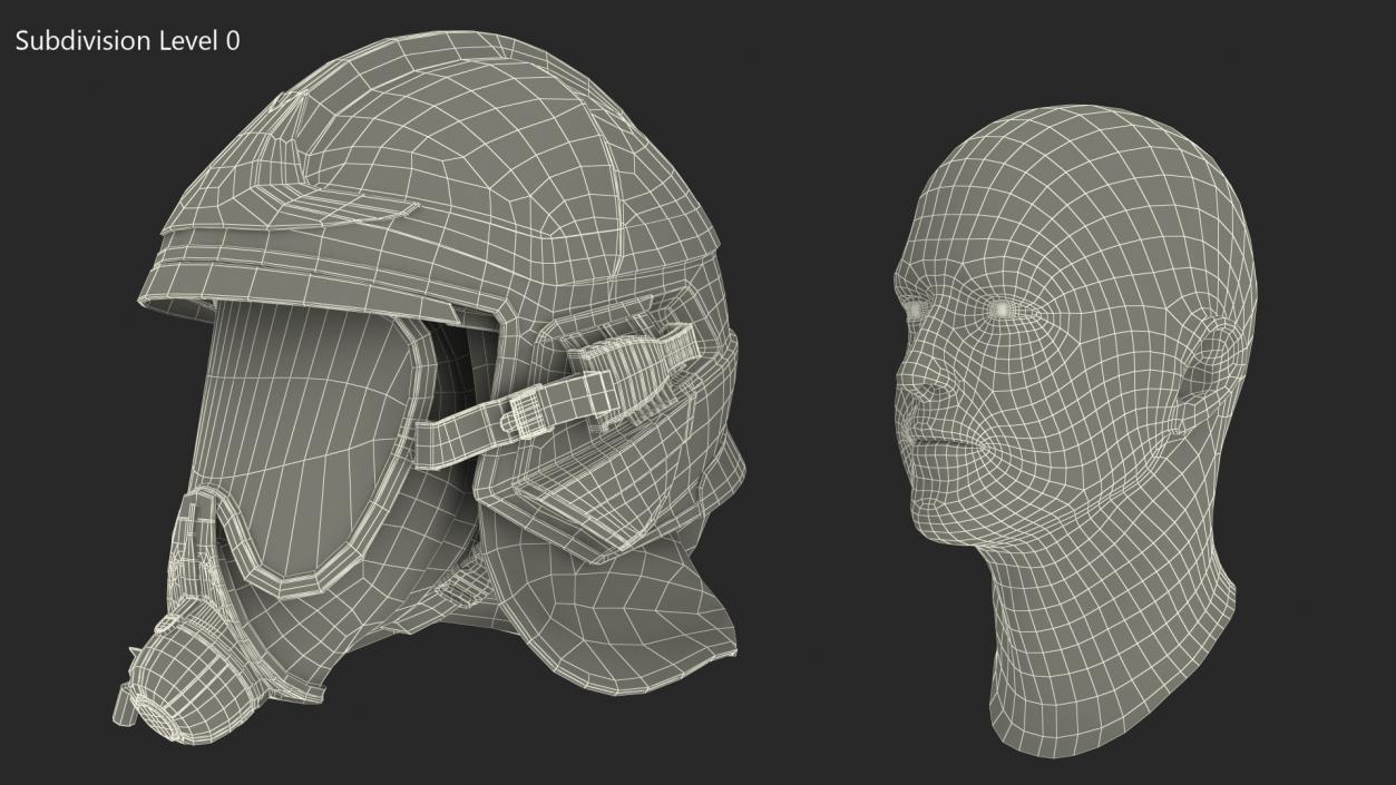 Firefighter Head Cairns XF1 Fire Helmet 3D model