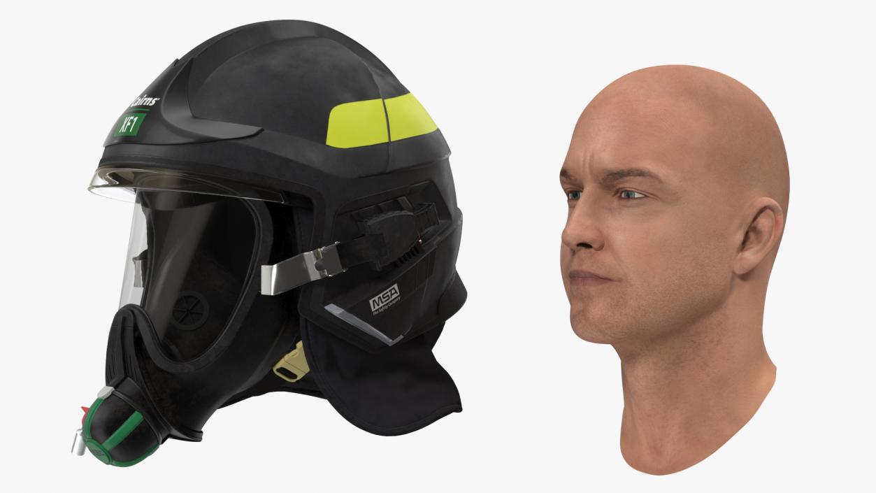 Firefighter Head Cairns XF1 Fire Helmet 3D model