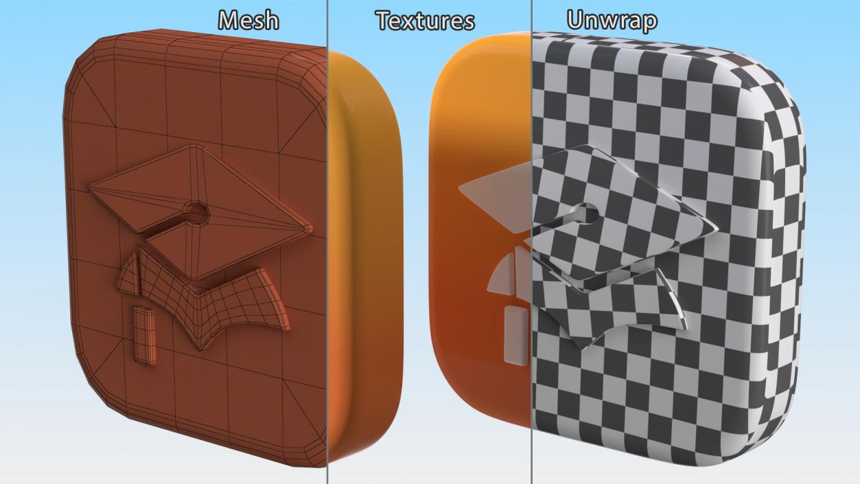 3D iPhone iOS iTunes U Icon 2