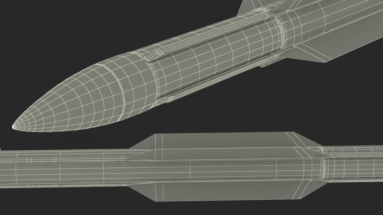 3D Standard Missile 6 model