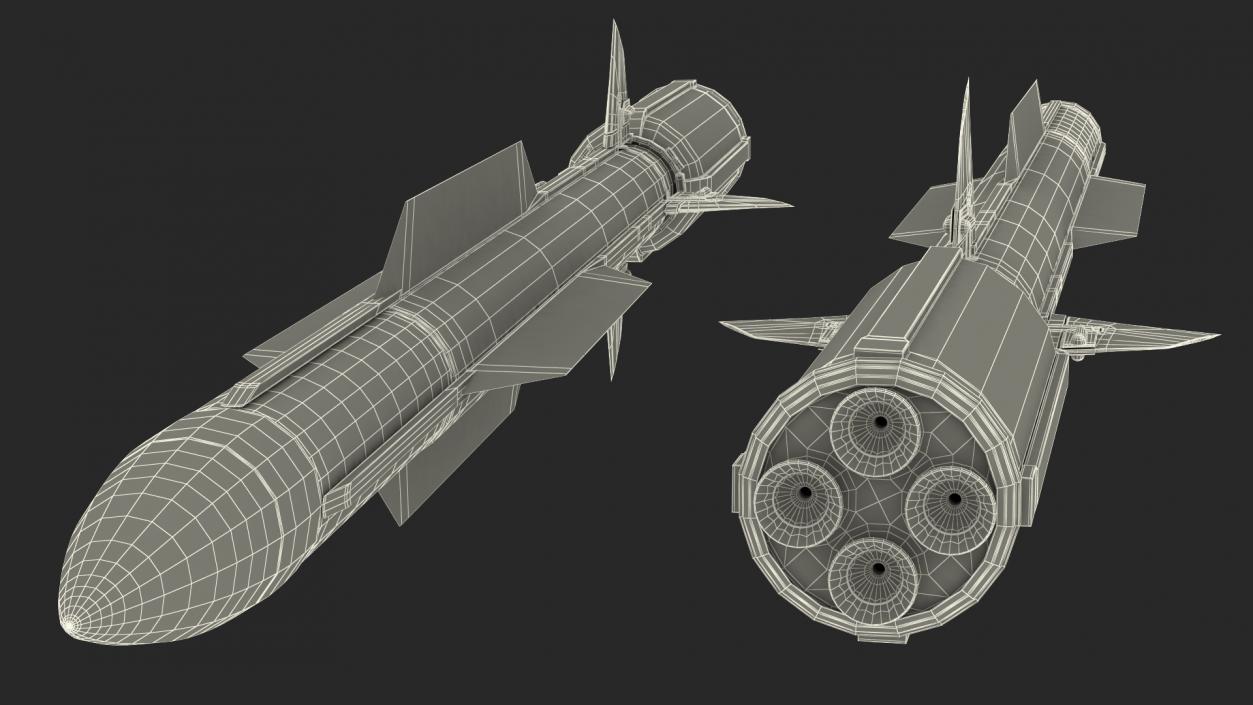 3D Standard Missile 6 model