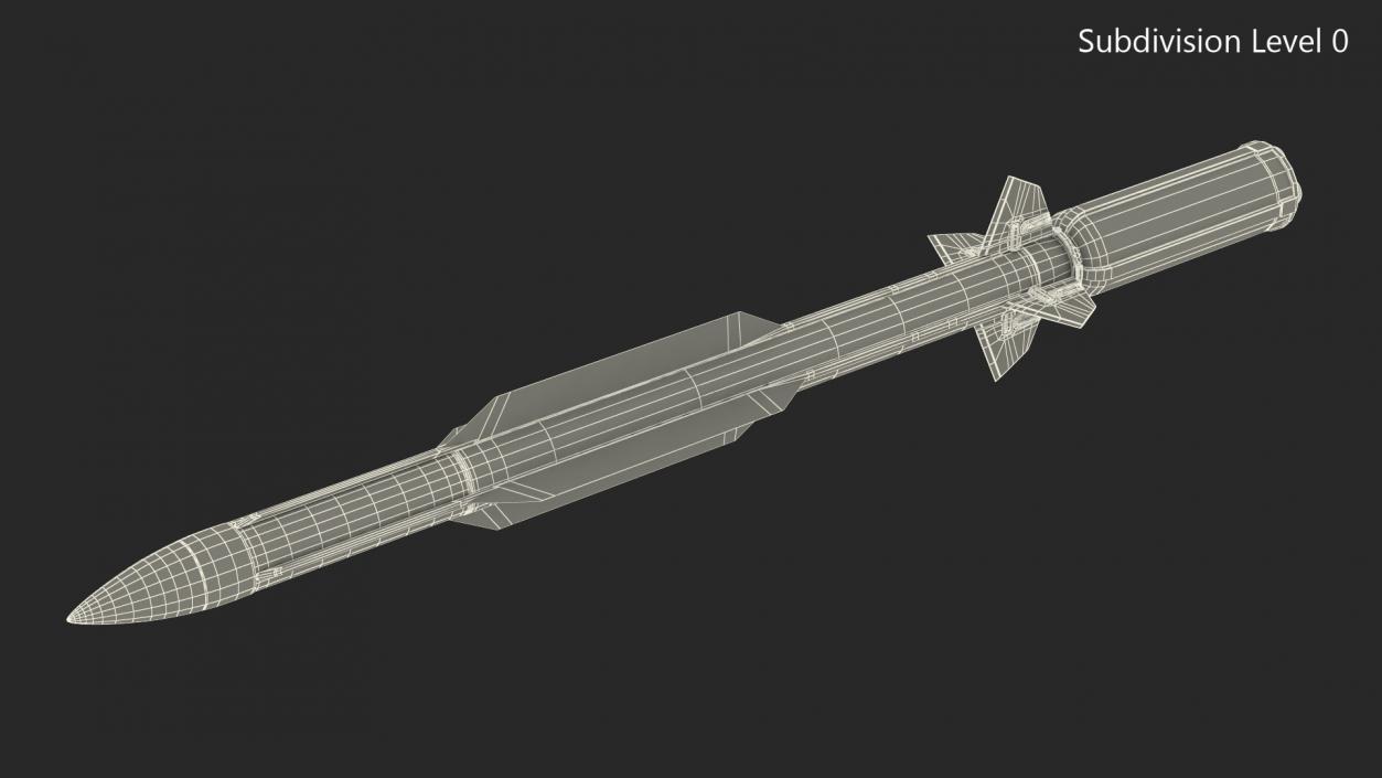 3D Standard Missile 6 model