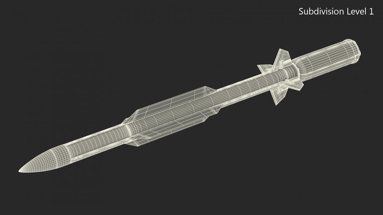 3D Standard Missile 6 model