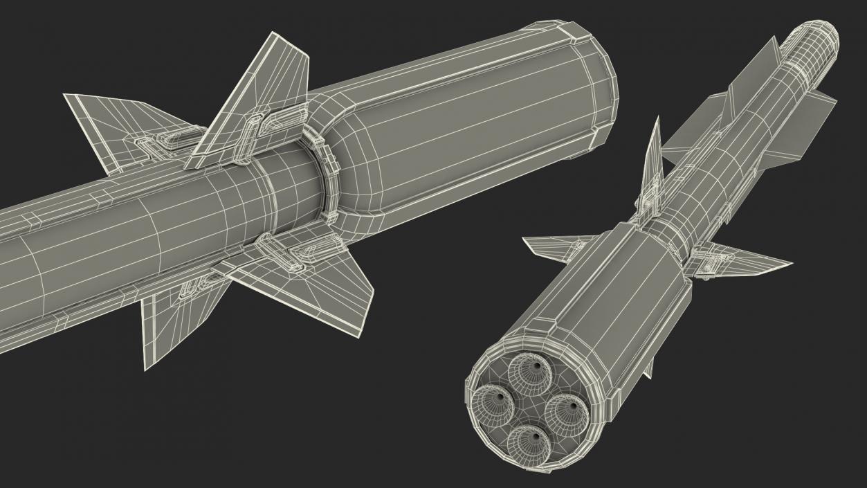 3D Standard Missile 6 model