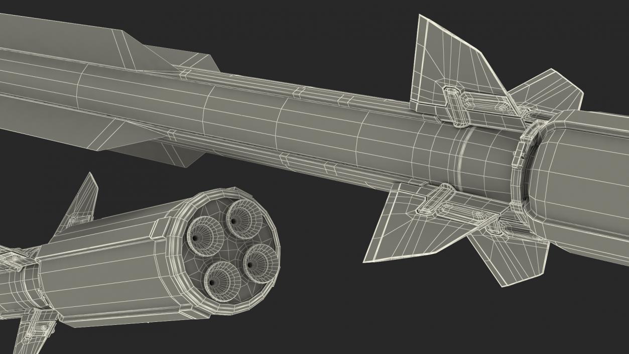 3D Standard Missile 6 model