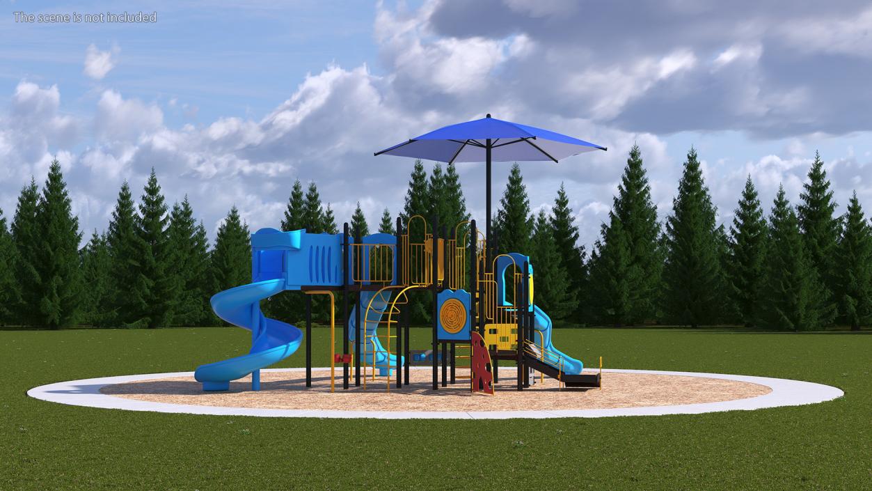 3D Outdoor Kids Playground Playset