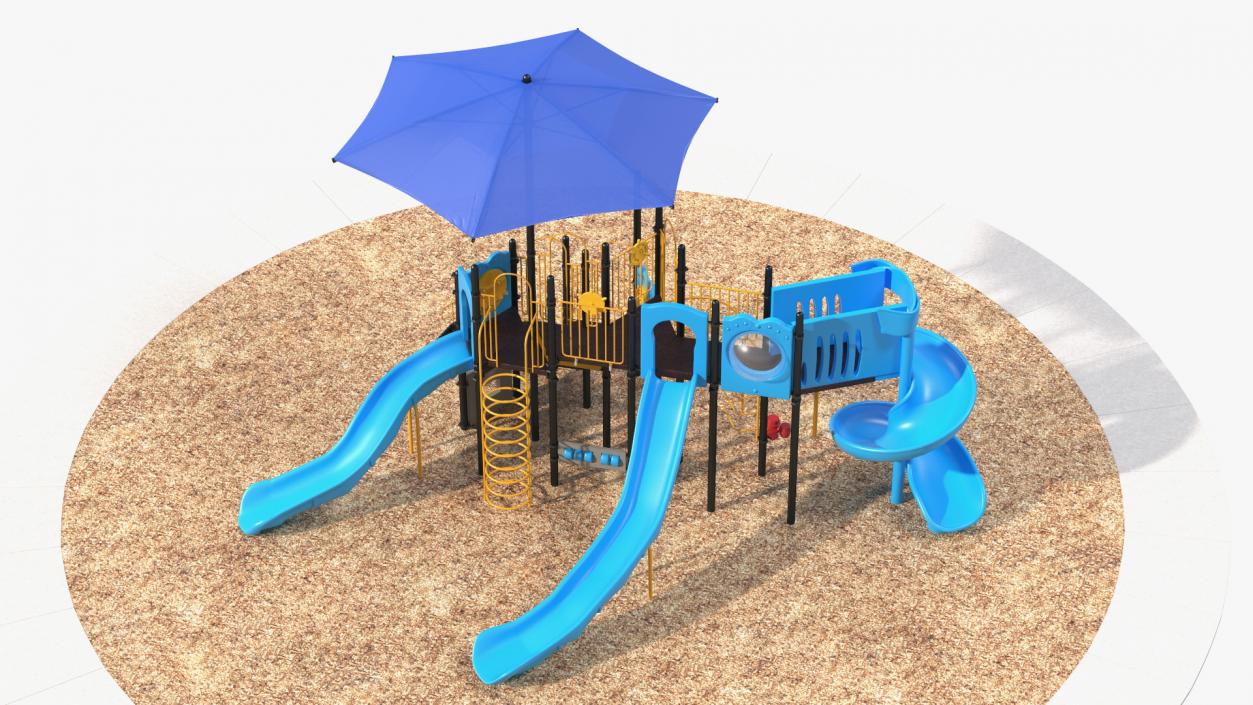 3D Outdoor Kids Playground Playset