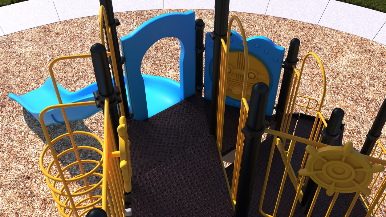 3D Outdoor Kids Playground Playset