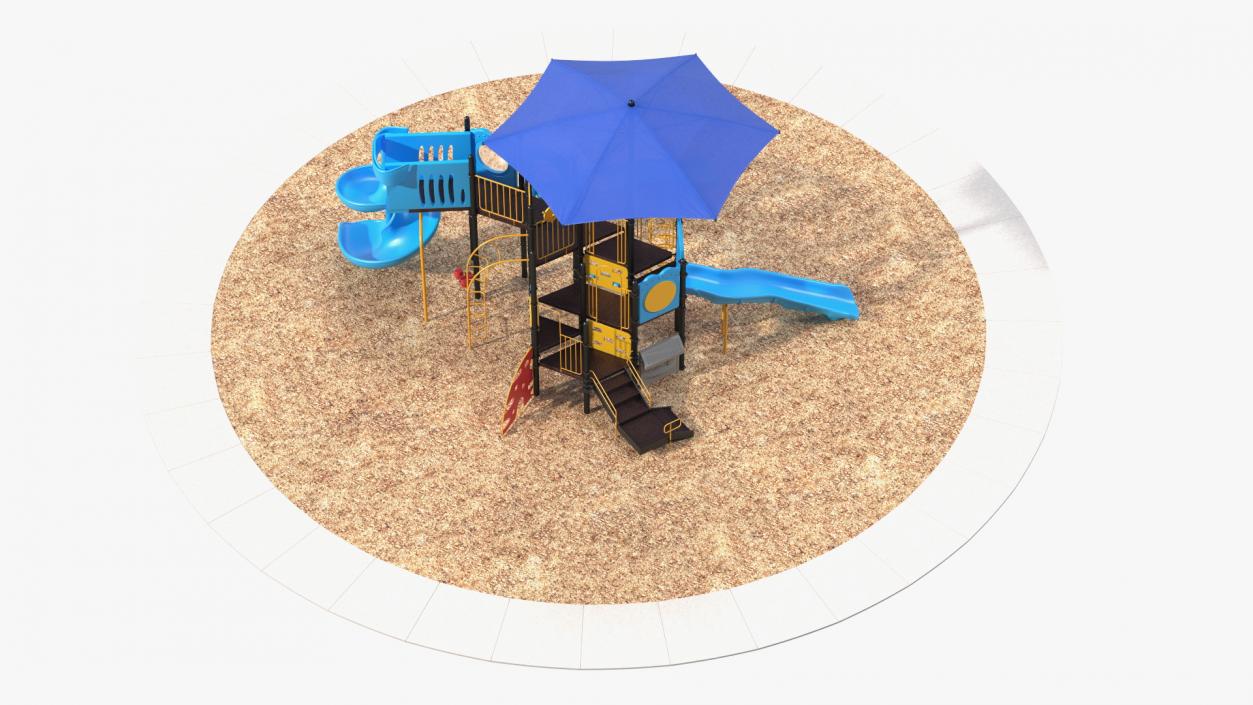 3D Outdoor Kids Playground Playset