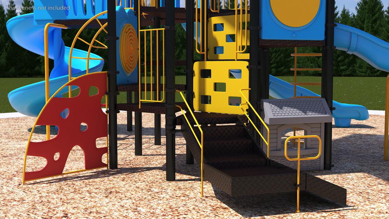 3D Outdoor Kids Playground Playset