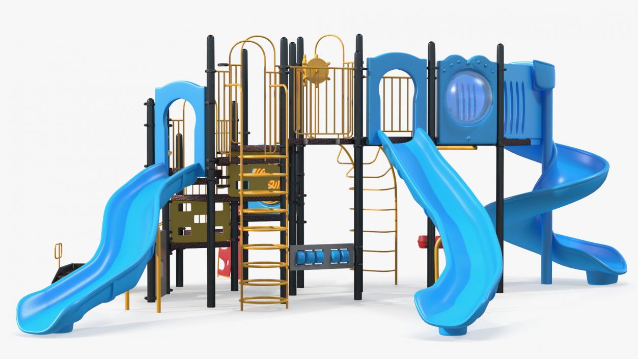 3D Outdoor Kids Playground Playset