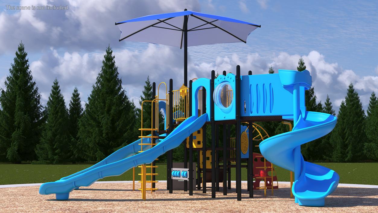 3D Outdoor Kids Playground Playset