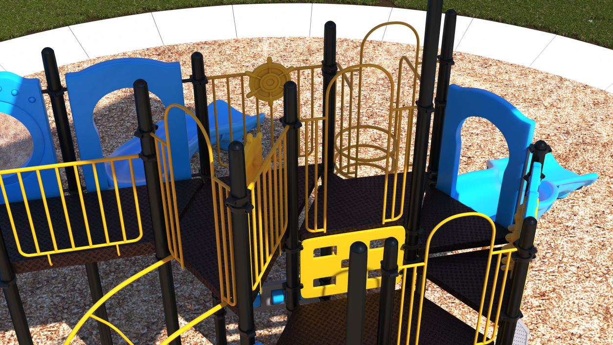 3D Outdoor Kids Playground Playset