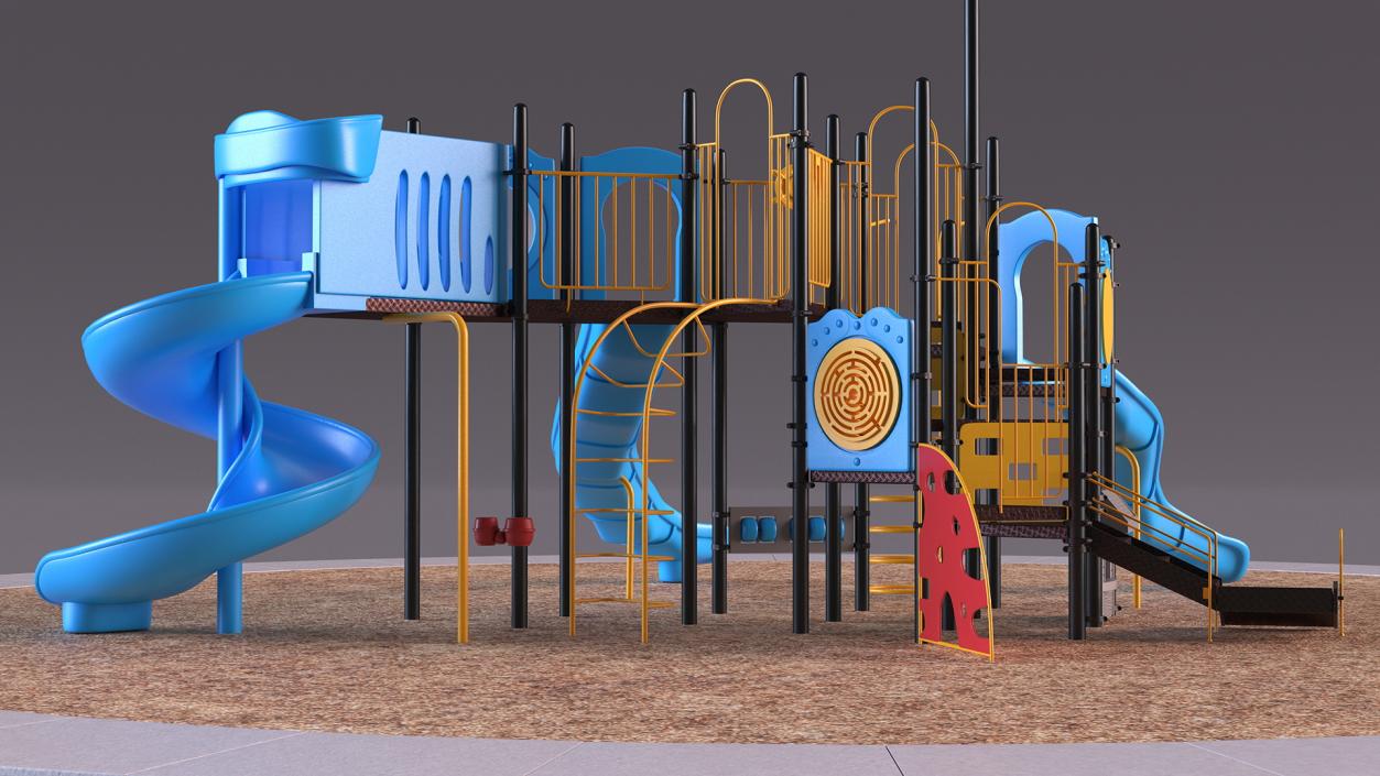 3D Outdoor Kids Playground Playset