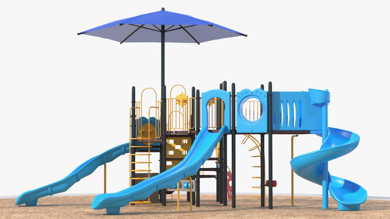 3D Outdoor Kids Playground Playset