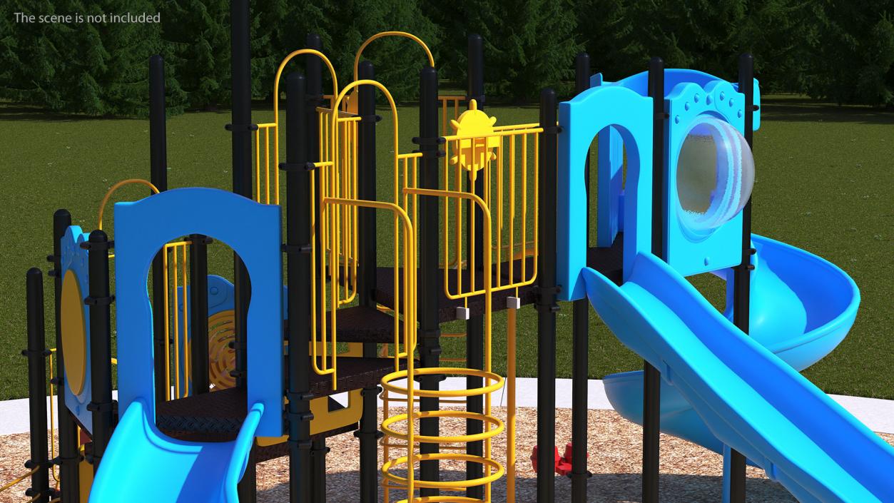 3D Outdoor Kids Playground Playset