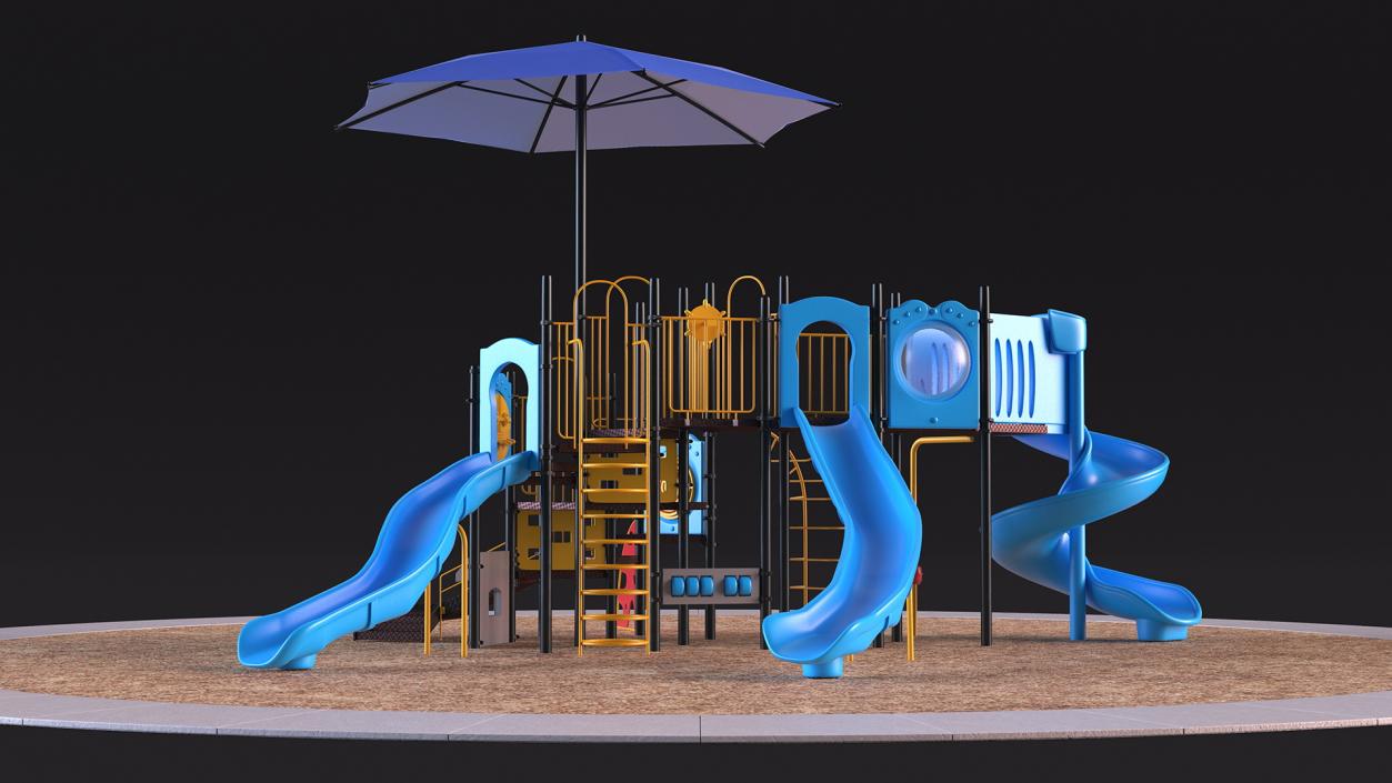 3D Outdoor Kids Playground Playset