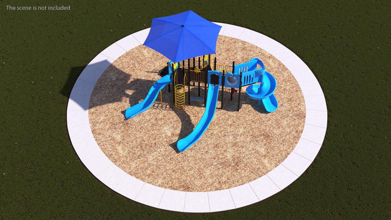 3D Outdoor Kids Playground Playset