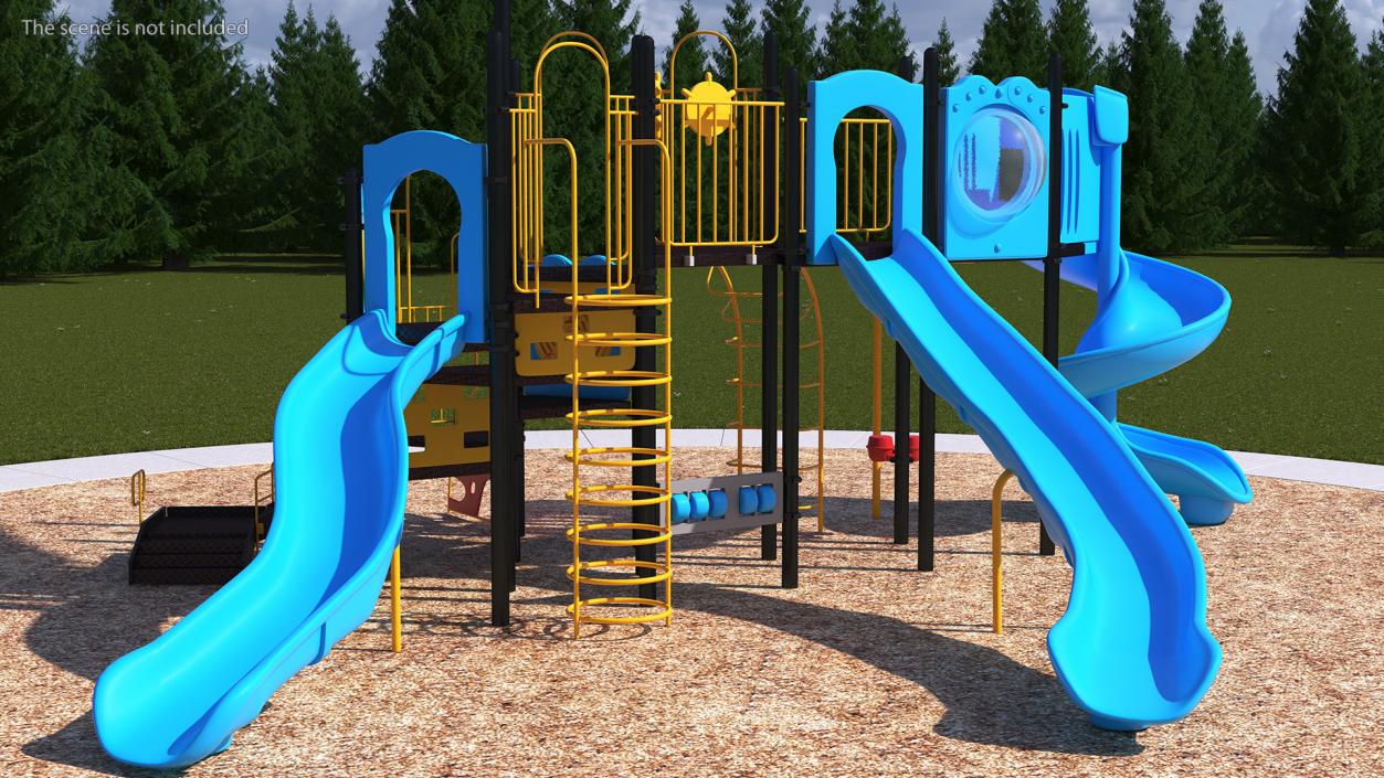 3D Outdoor Kids Playground Playset