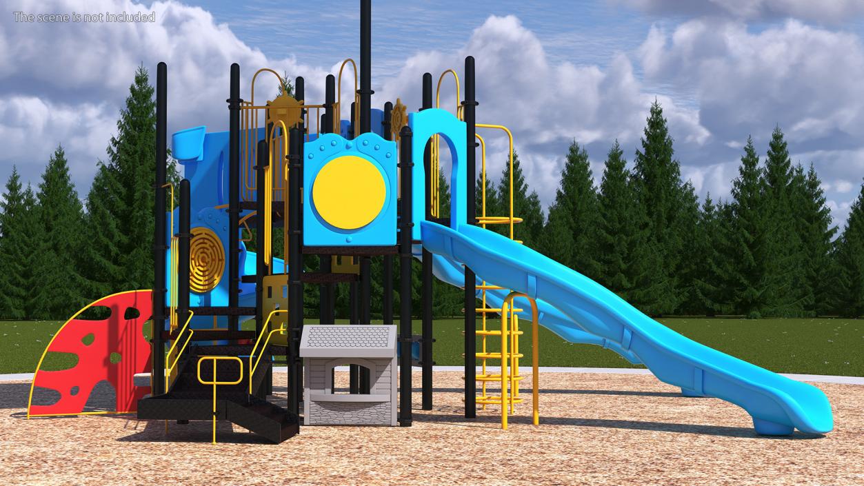 3D Outdoor Kids Playground Playset