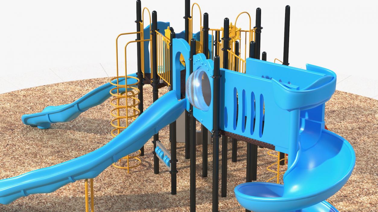 3D Outdoor Kids Playground Playset