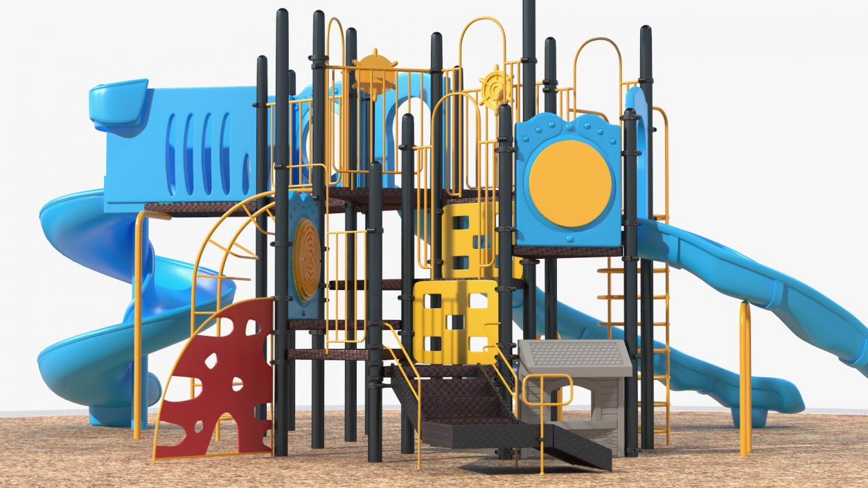 3D Outdoor Kids Playground Playset