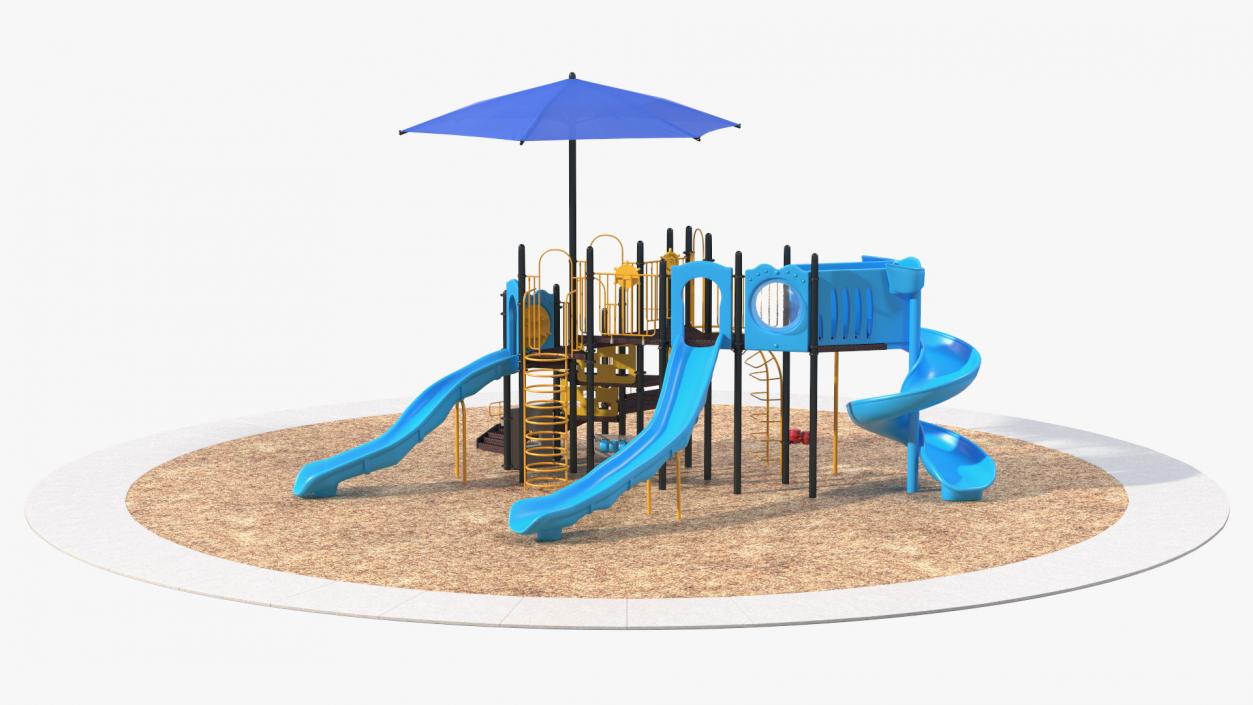 3D Outdoor Kids Playground Playset