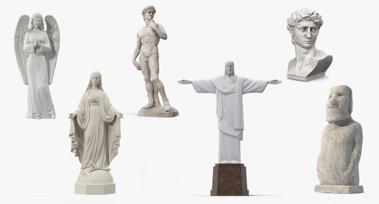 3D Stone Statues Collection 5