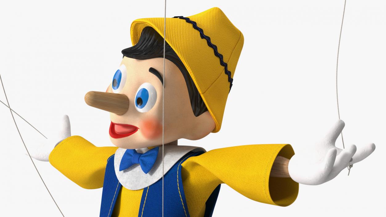 3D Dancing Pinocchio Wooden String Puppet model