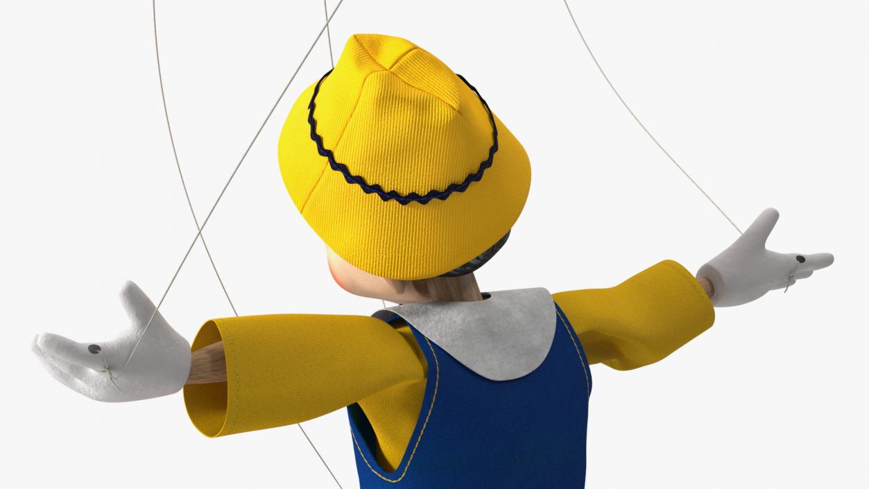 3D Dancing Pinocchio Wooden String Puppet model