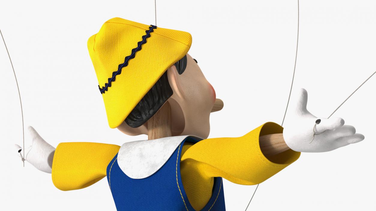 3D Dancing Pinocchio Wooden String Puppet model