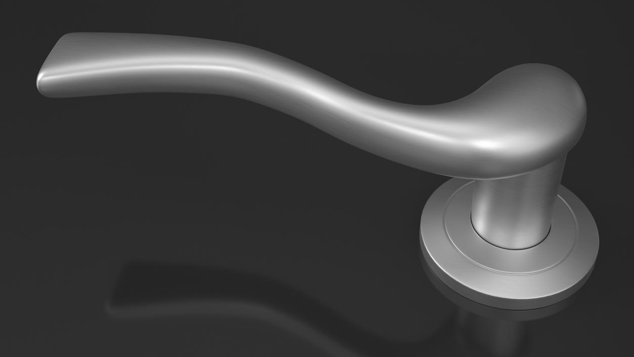 Steel Classic Style Door Handles 3D