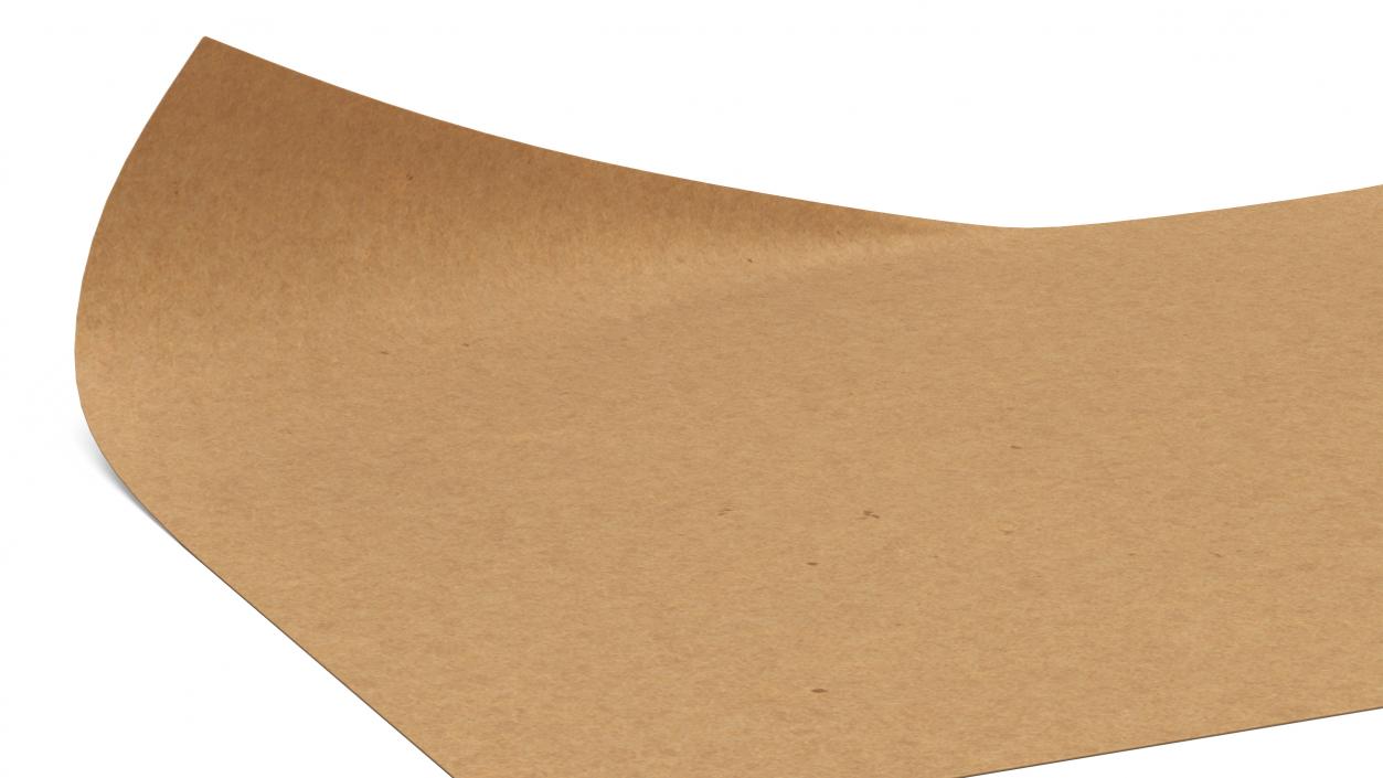 3D Blank Kraft Paper Sheet model