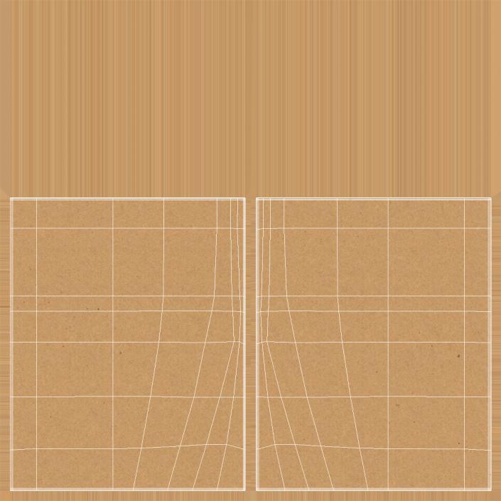 3D Blank Kraft Paper Sheet model