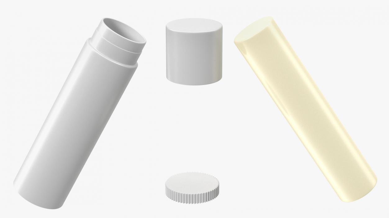 Lip Balm White 3D model