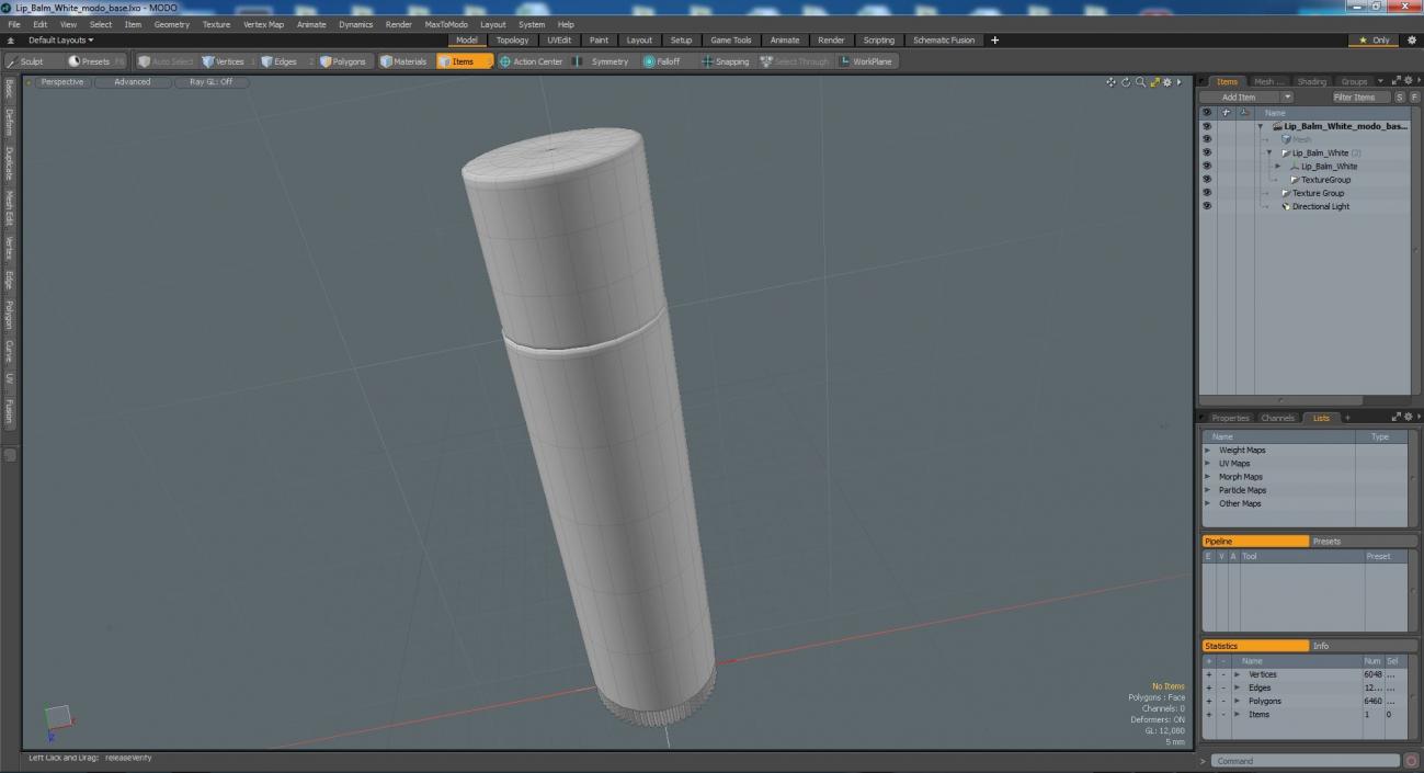 Lip Balm White 3D model