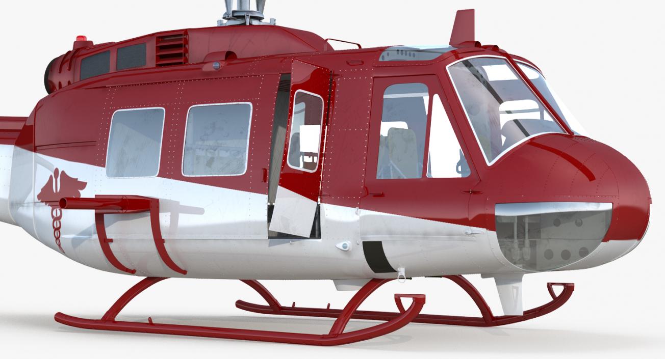 Air Medical Helicopter Bell Model 212 3D