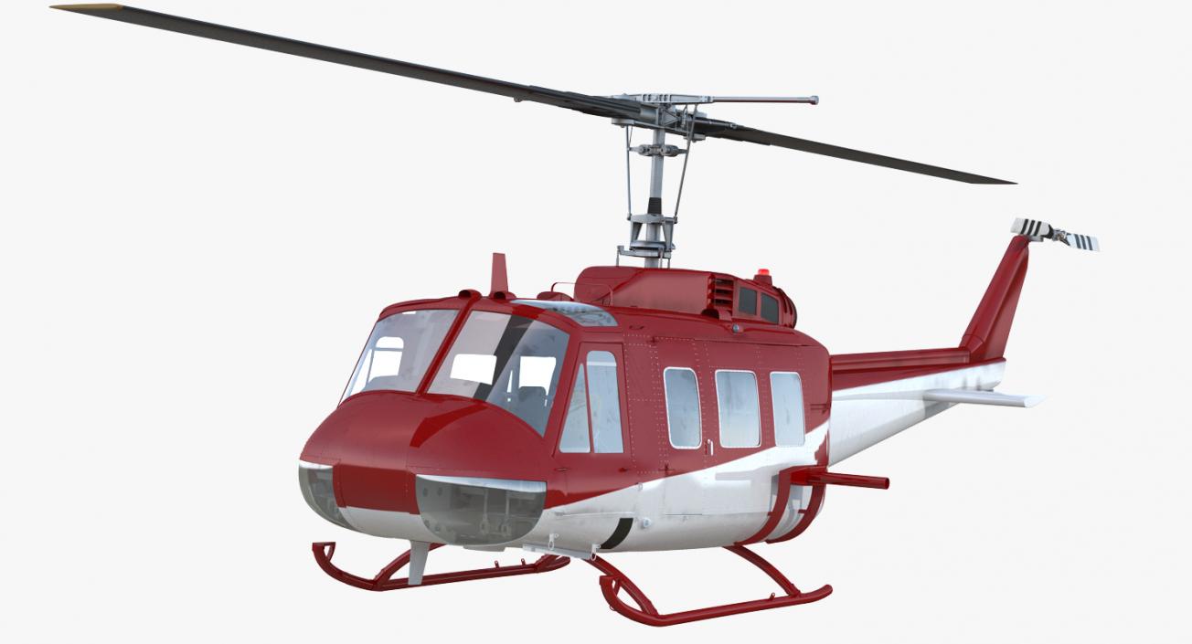 Air Medical Helicopter Bell Model 212 3D