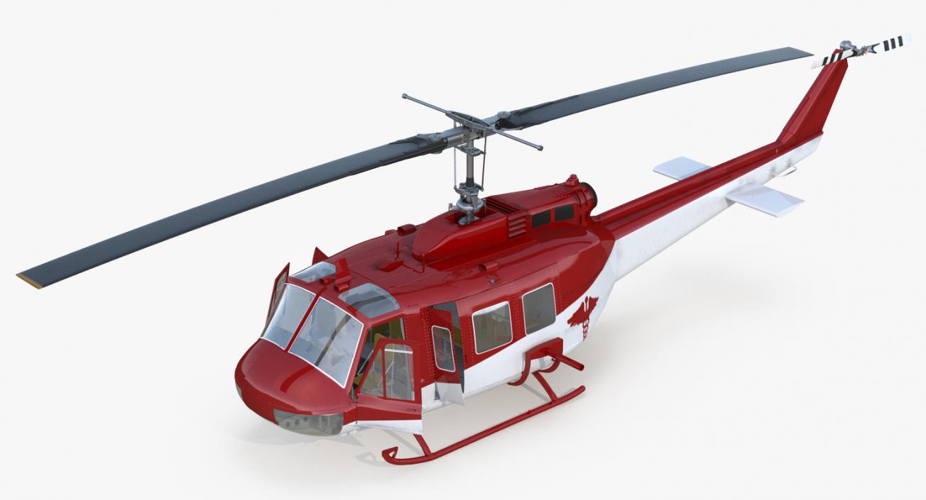 Air Medical Helicopter Bell Model 212 3D