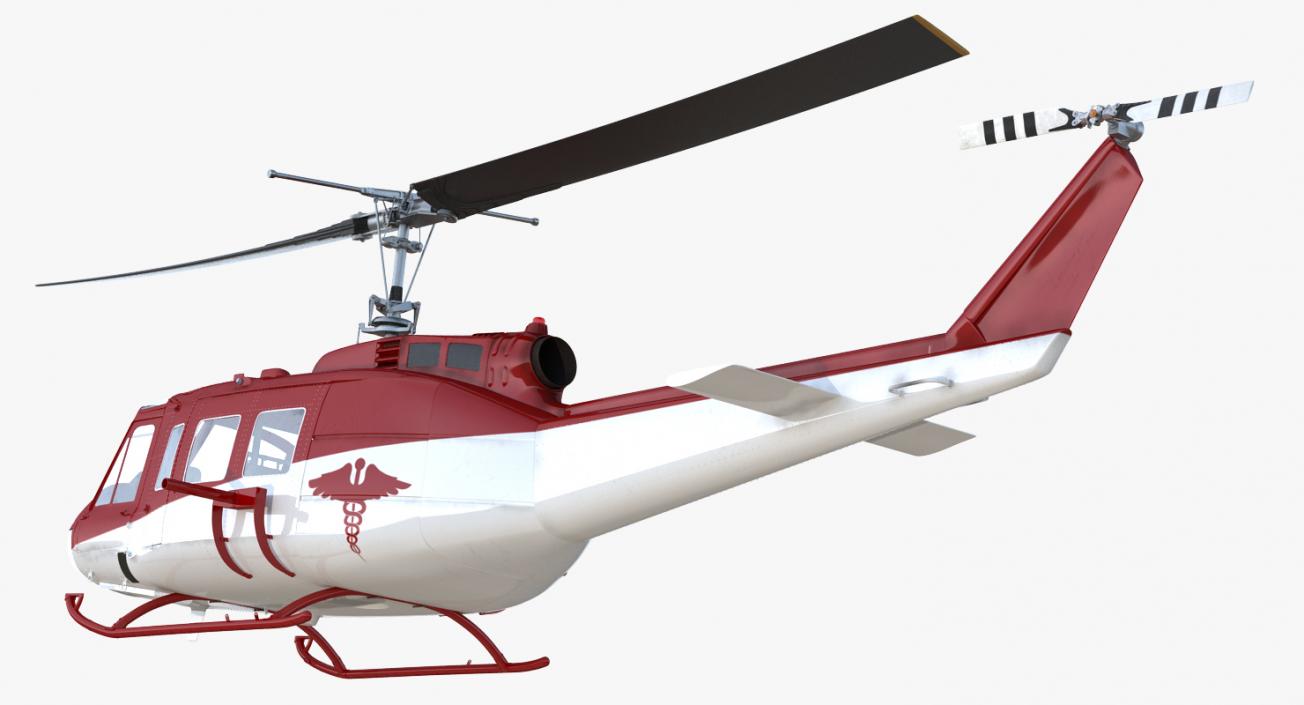 Air Medical Helicopter Bell Model 212 3D