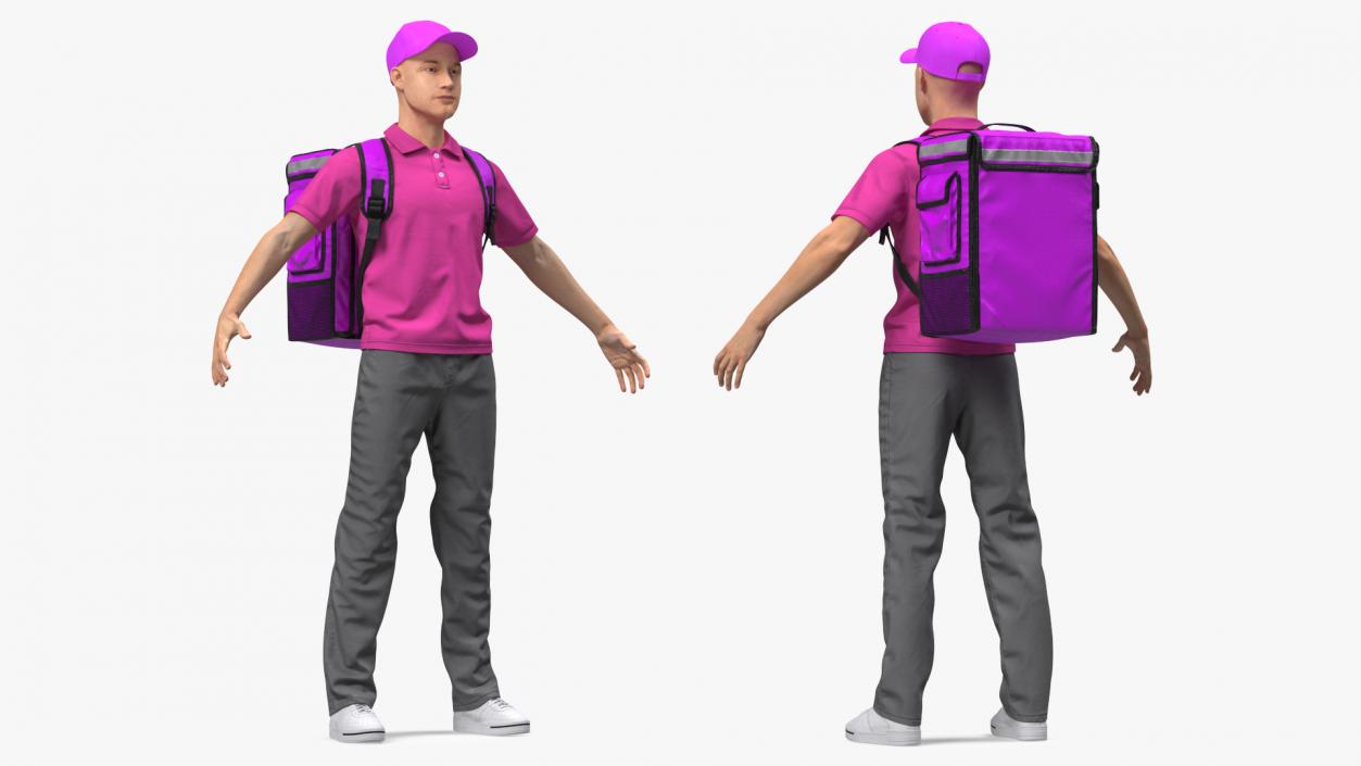 Food Delivery Man Rigged 3D model