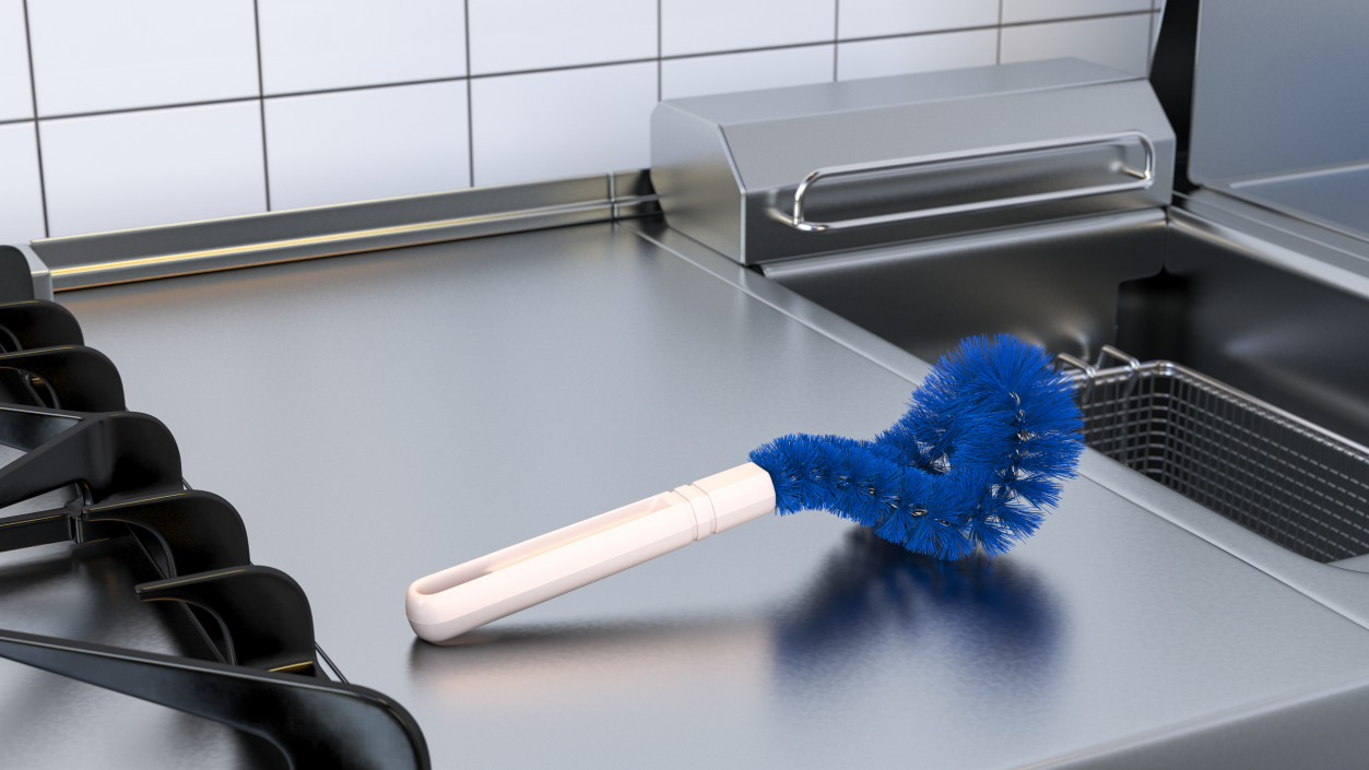 3D Kitchen Scrub Brush with Handle