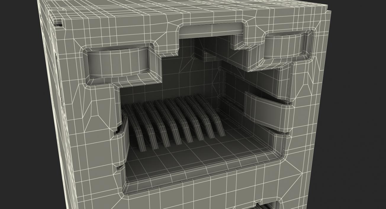 3D LAN USB Connectror model