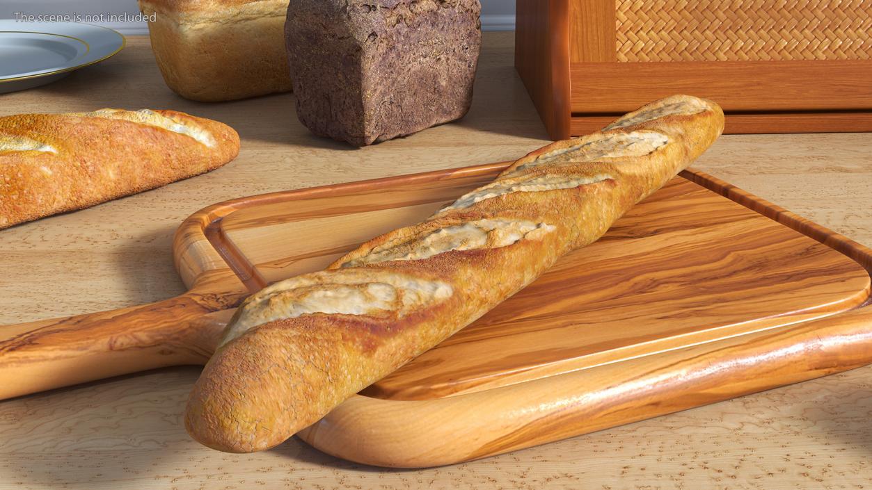 Baguette Bread 3D model