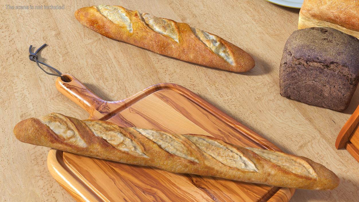 Baguette Bread 3D model