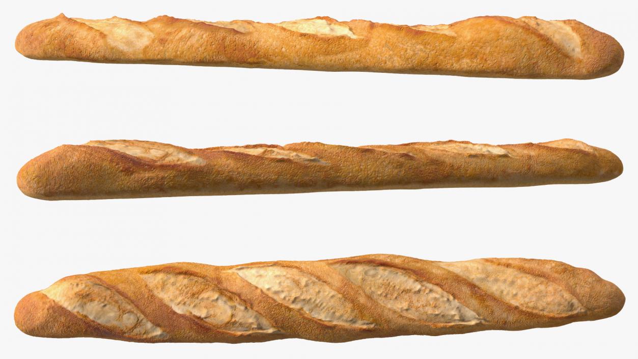 Baguette Bread 3D model