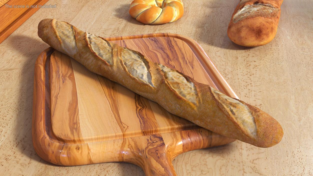 Baguette Bread 3D model