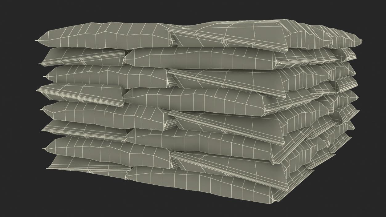 Stacked Cement Bags 3D model