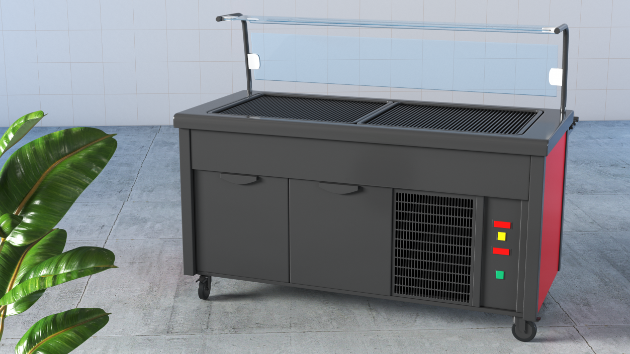 Counter Heated Service Line 3D