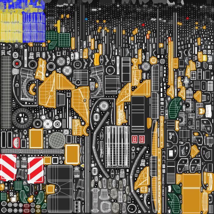 Compact Road Sweeper Rigged 3D